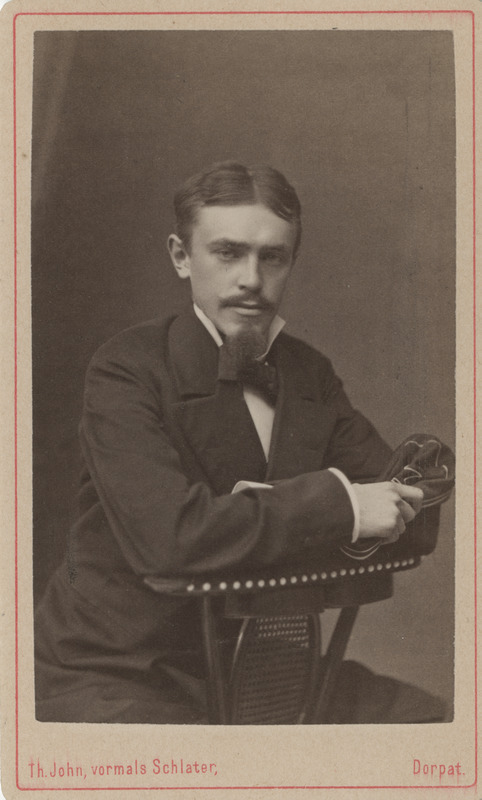 Korporatsiooni "Livonia" liige Alexander Enmann, portreefoto