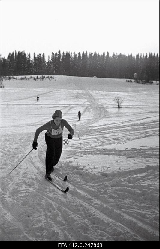 NSV Liidu suusatamise meistrivõistluste ajal Otepääl.