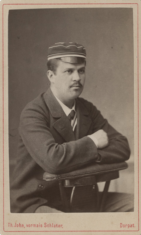 Korporatsiooni "Livonia" liige parun Carl Stackelberg, portreefoto