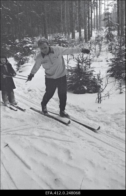 NSV Liidu suusatamise meistrivõistluste ajal Otepääl.