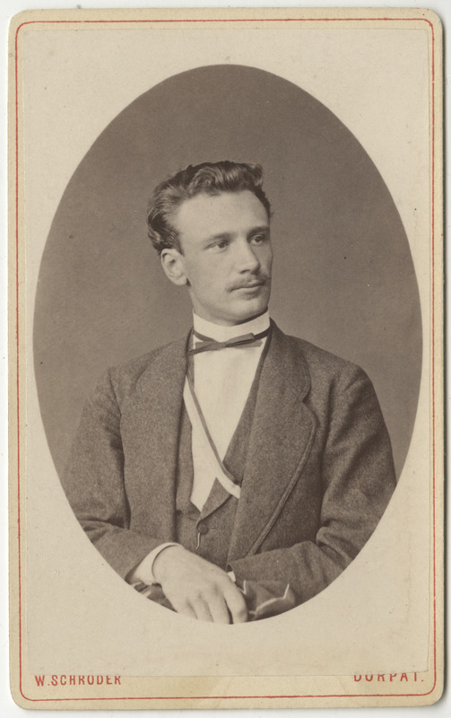 Korporatsioon "Estonia" liige Julius von Brevern, portreefoto