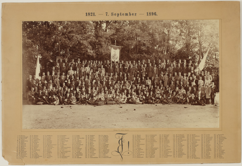Korporatsioon "Estonia" liikmete ühisfoto korporatsiooni 75. aastapäeval
