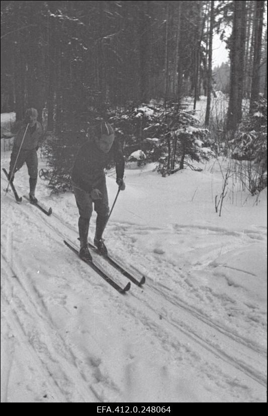 NSV Liidu suusatamise meistrivõistluste ajal Otepääl.