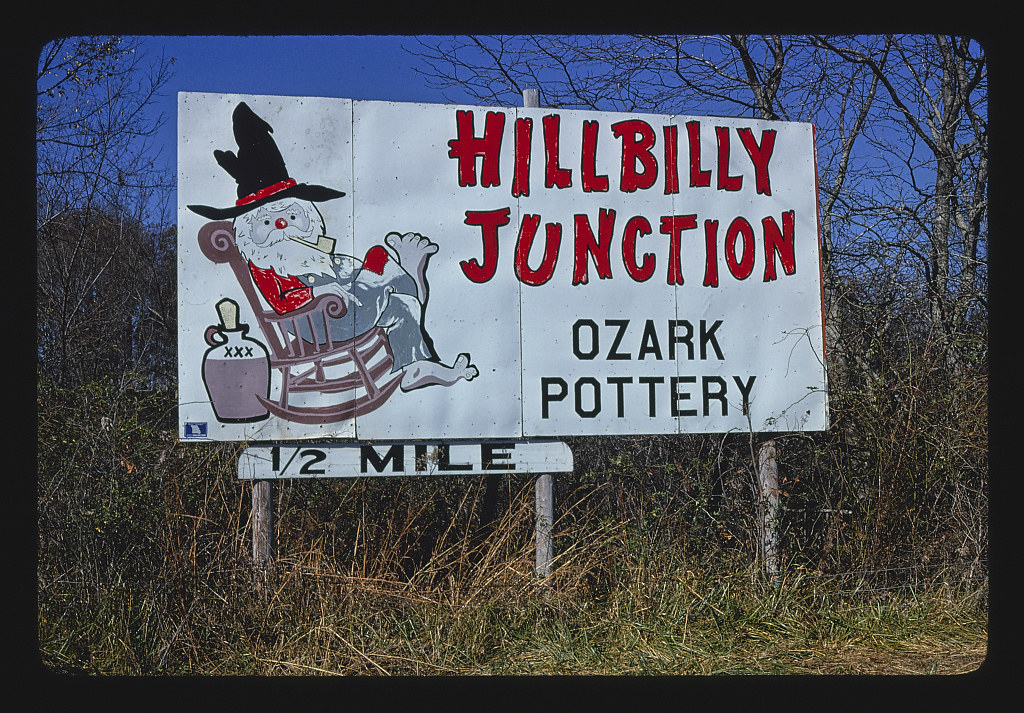 Hillbilly Junction billboard 2, Route 60, Willow Springs, Missouri (LOC)