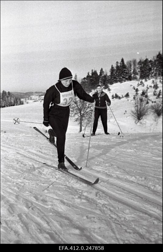 NSV Liidu suusatamise meistrivõistluste ajal Otepääl.