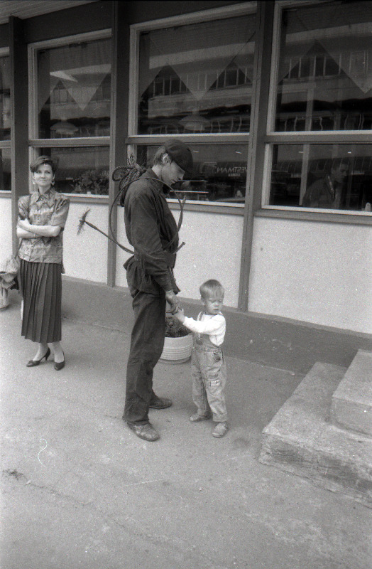 Korstnapühkija lapsega.