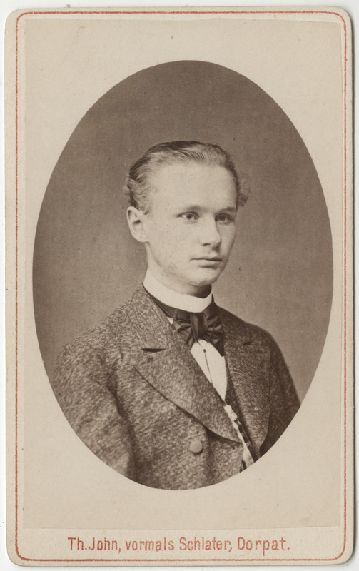 Korporatsioon "Estonia" liige Georg Sass, portreefoto