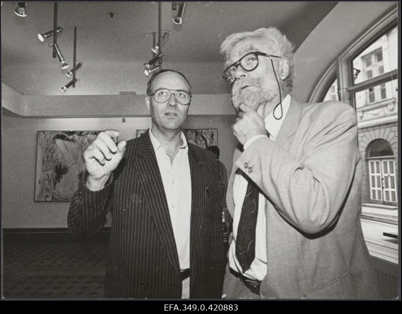 Kunstnikud Paul Allik (vasakul) ja Enn Põldroos.