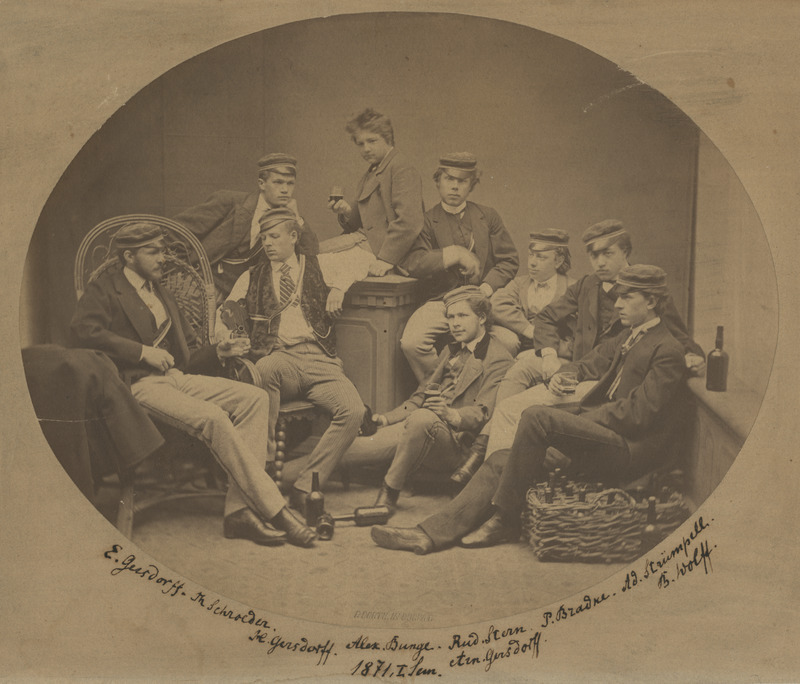 Korporatsiooni "Livonia" 1871. a I semestri värvicoetus, grupifoto