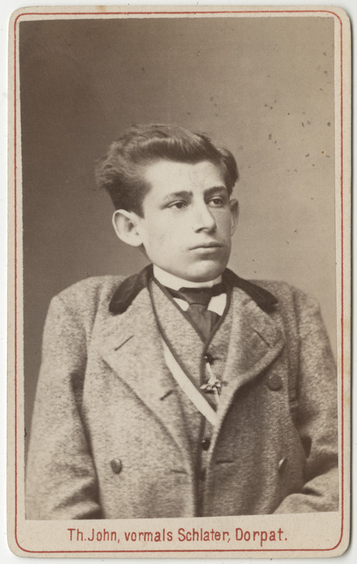 Korporatsioon "Estonia" liige Karl Luther, portreefoto