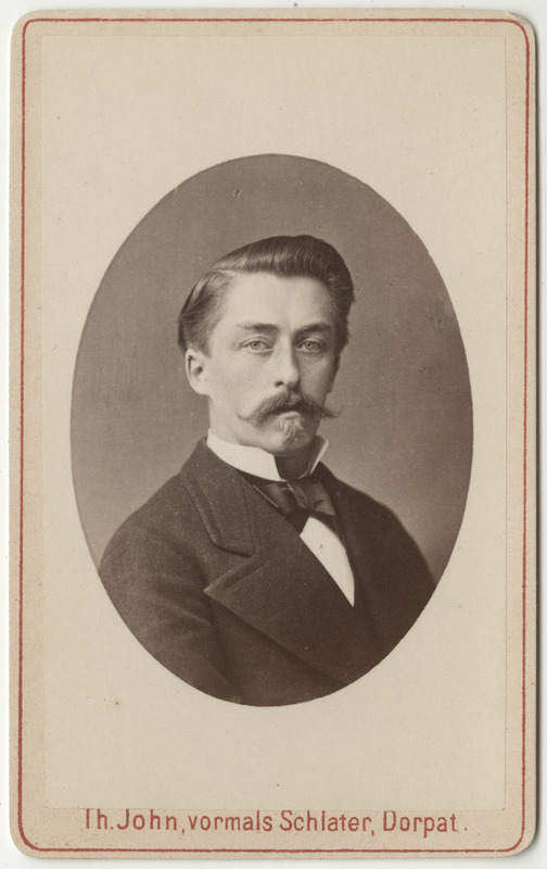 Korporatsioon "Estonia" liige Arnold Knüpffer, portreefoto