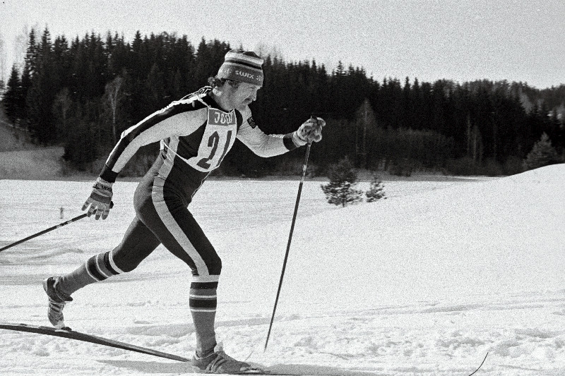 Eesti NSV IV maatalimängudel 30 km suusatamises esikoha võitnud Valdar Krünberg.