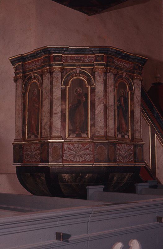 Turun linna, kirkko, saarnatuoli; sisäkuva