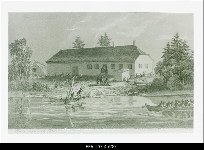 Kvistenthali kõrtsihoone 1821. aastal (litograafia).