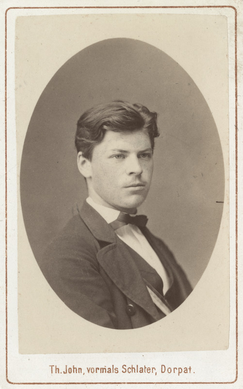 Korporatsioon "Estonia" liige Maximilian Iversen, portreefoto