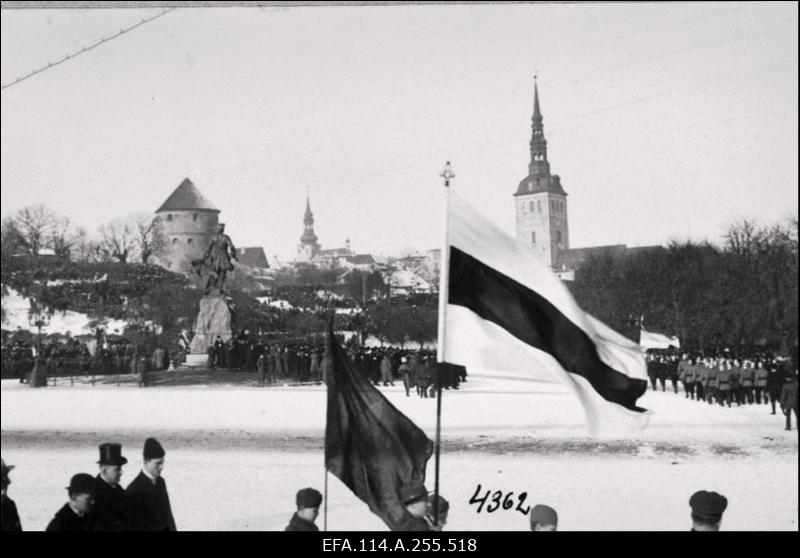 Vabadussõda. Sõjategevus Volmari piirkonnas. Soome vabatahtlikud Eestis. Tallinna garnisoni sõdurite eluolu, spordivõistlused Kalevi spordiväljakul, paraadid, õppused, õppelaagrid. Vabariigi aastapäeva paraadid. Riigikogu istung. Pilte Eesti Sõjamuuseumi eksponaatidest.