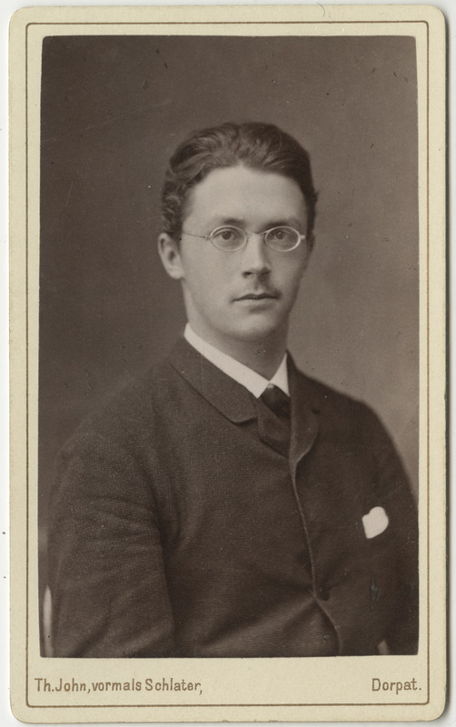 Korporatsioon "Estonia" liige Oskar Wulff, portreefoto