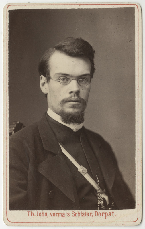 Korporatsioon "Estonia" liige Ernst Osse, portreefoto