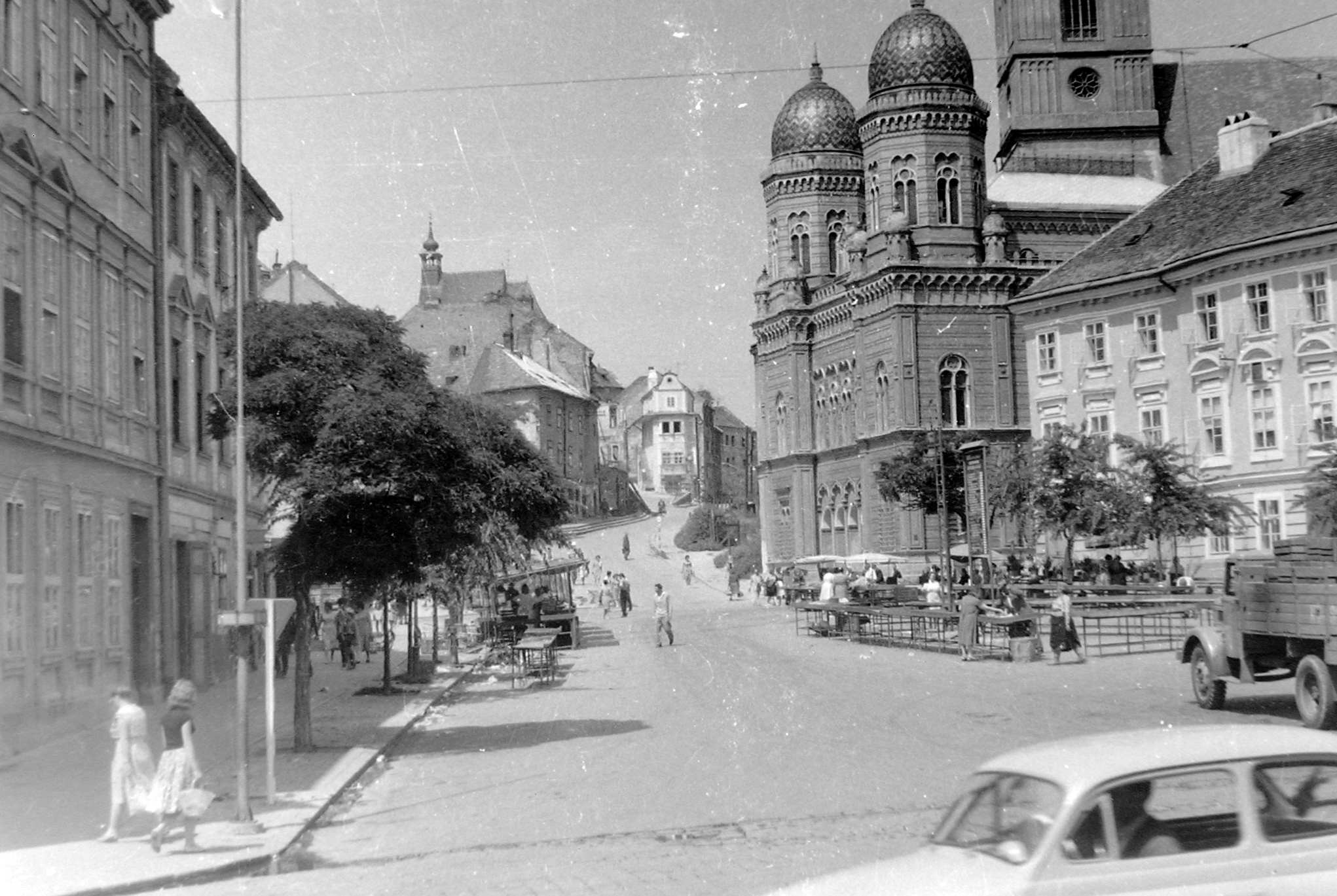 Haltér, a lebontott zsinagóga. Fortepan 6488 - lang