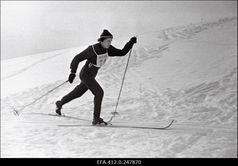 NSV Liidu suusatamise meistrivõistluste ajal Otepääl.