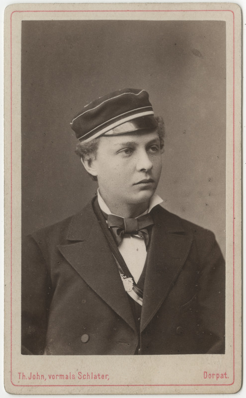 Korporatsioon "Estonia" liige Eduard von Haller, portreefoto