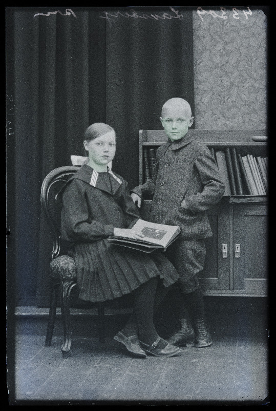 Viljandi Eesti Haridusseltsi kooli õpilane Laksberg vennaga.