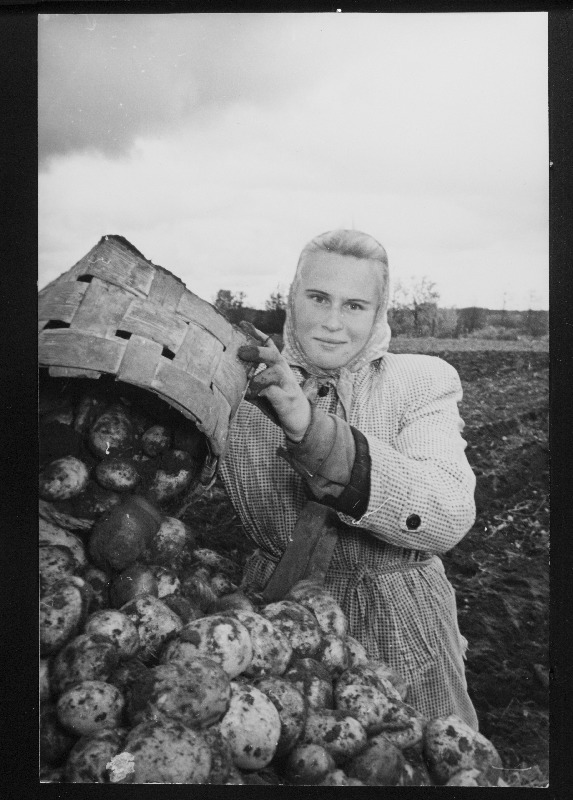 Kolhoosi Ühisjõud noortööline Õie Adamson.