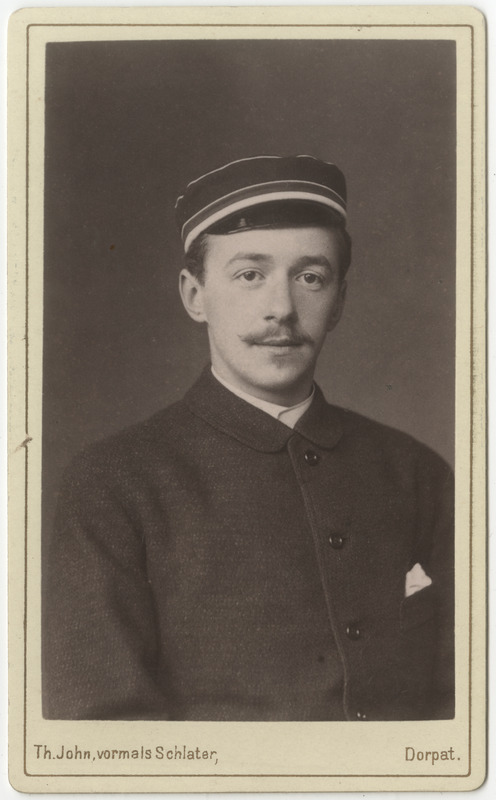 Korporatsioon "Estonia" liige Bernhard von Rehren, portreefoto