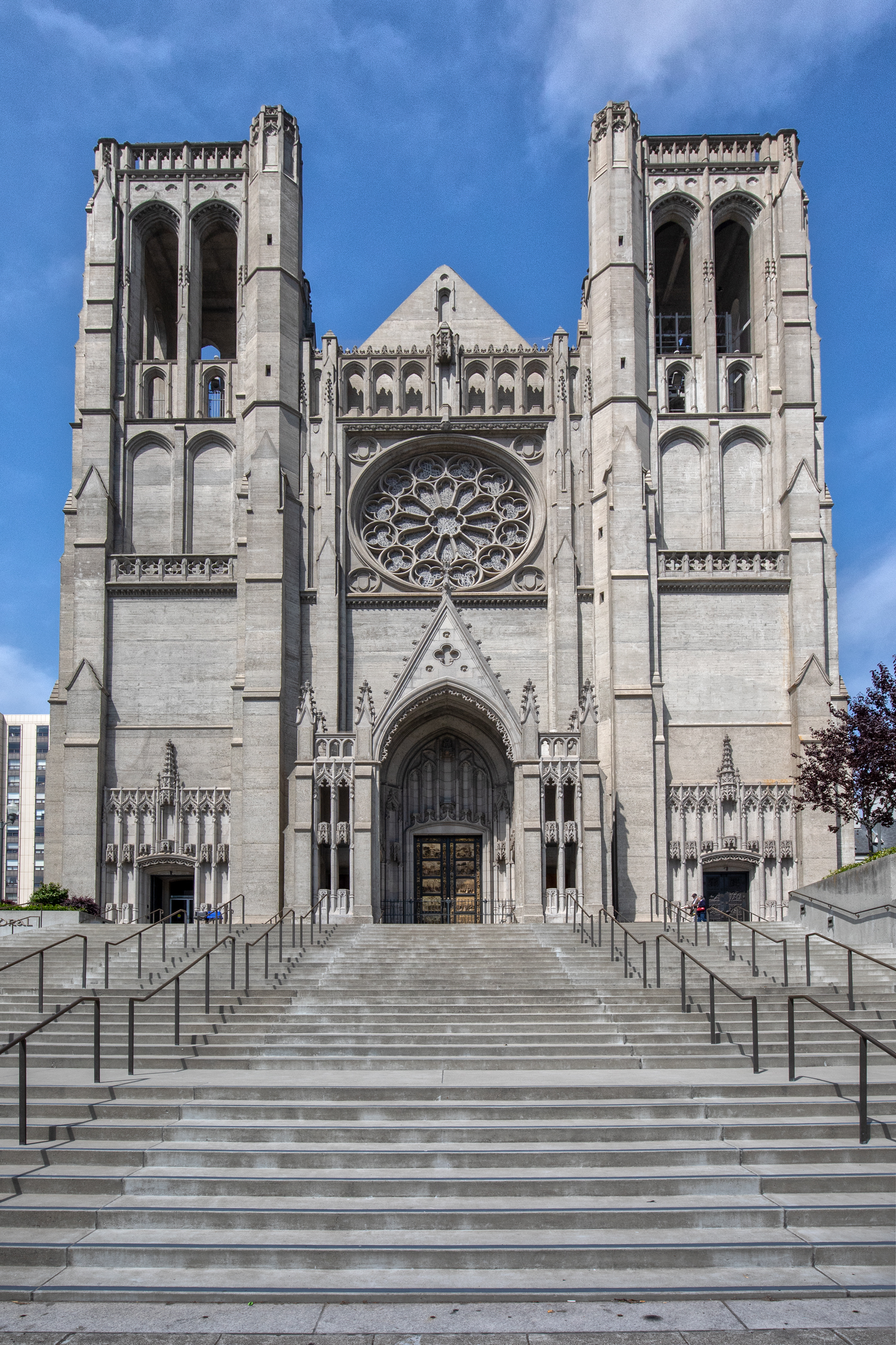 Grace Cathedral in San Francisco - Exterior of Grace Cathedral.