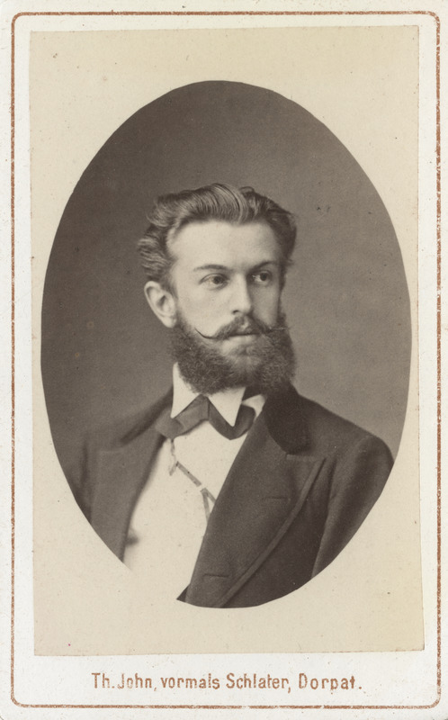 Korporatsioon "Estonia" liige Willibald von Güldenstubbe, portreefoto