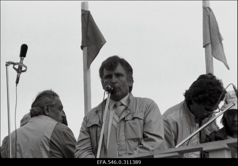 Delegatsioon lauluväljakul.