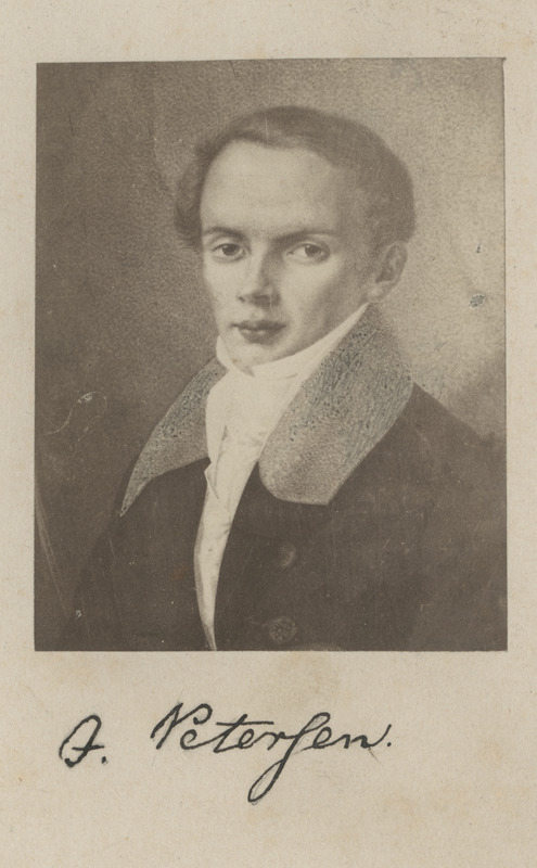 Korporatsiooni "Livonia" vilistlane Julius Petersen, repro portreejoonistusest