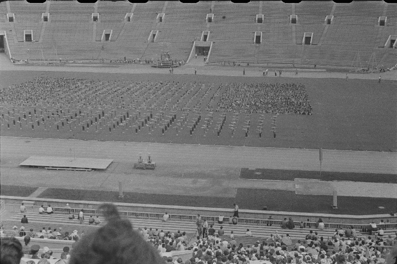 Nõukogude Liidu rahvaste spartakiaadi avamine Moskvas.