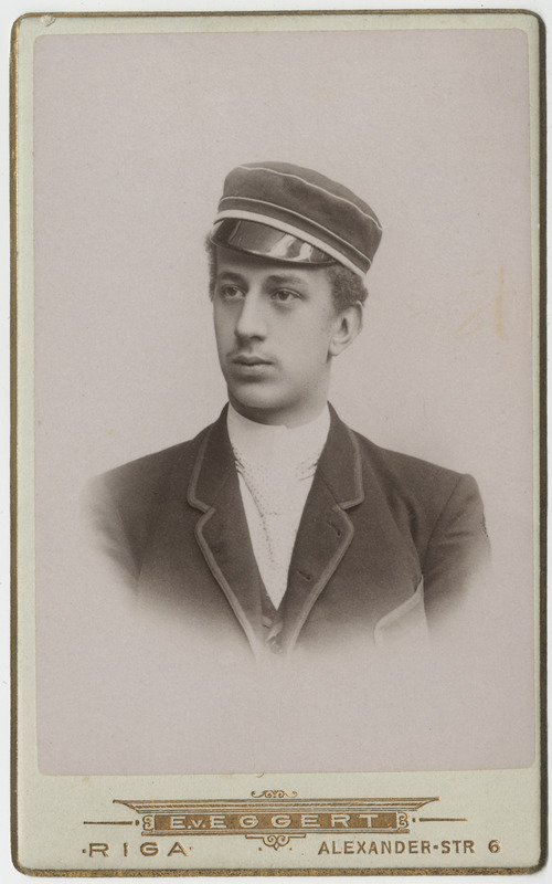 Korporatsiooni "Livonia" liige Alexander von Barclay de Tolly, portreefoto