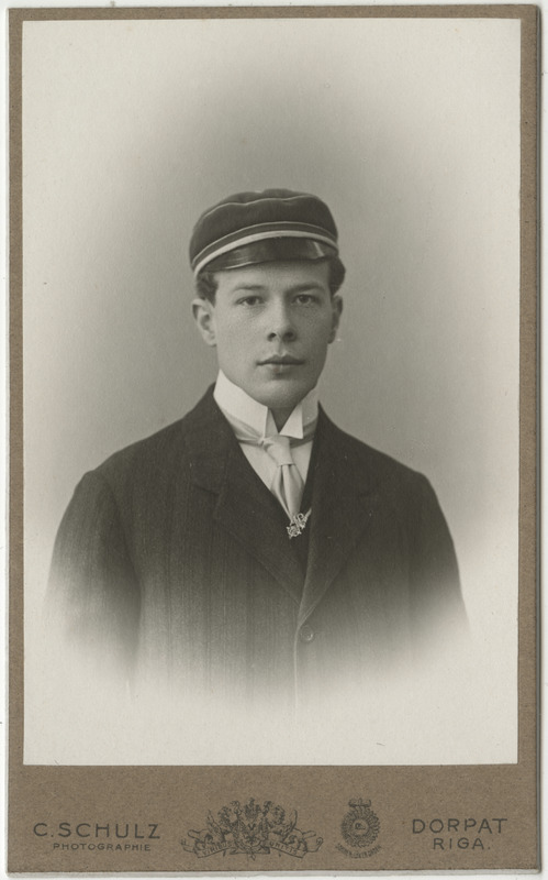 Korporatsiooni "Livonia" liige Georg Geist, portreefoto