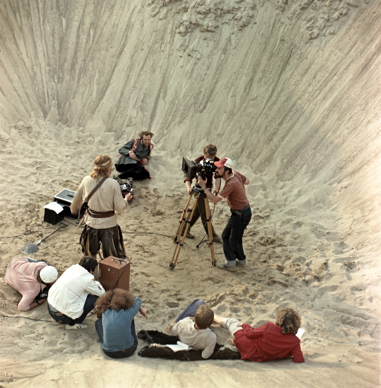 Filmi "Karoliine hõbelõng" filmimine. Operaator Ago Ruus. Ago Roo röövli osas.