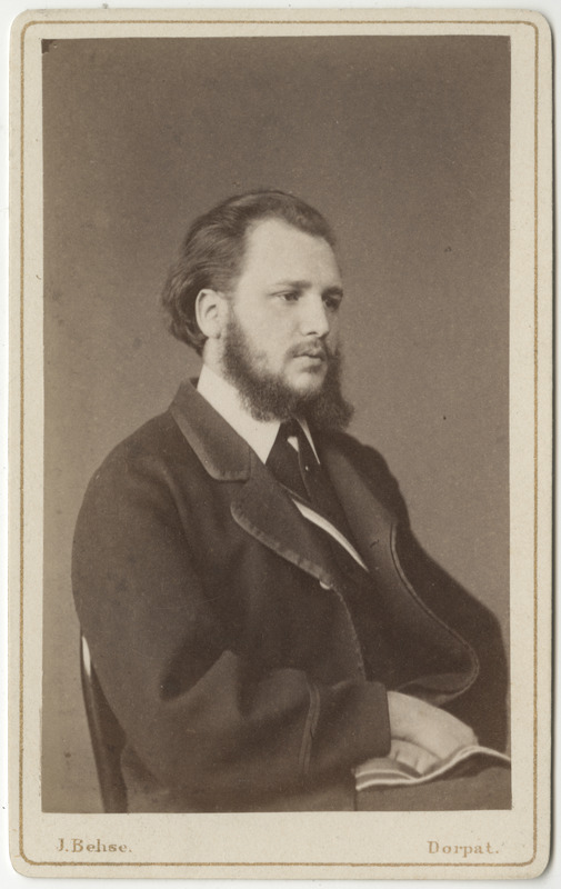 Arvatavasti korporatsioon "Estonia" liige Eduard Pabst, portreefoto