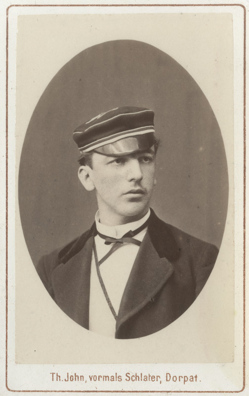 Korporatsioon "Estonia" liige Karl Hunnius, portreefoto