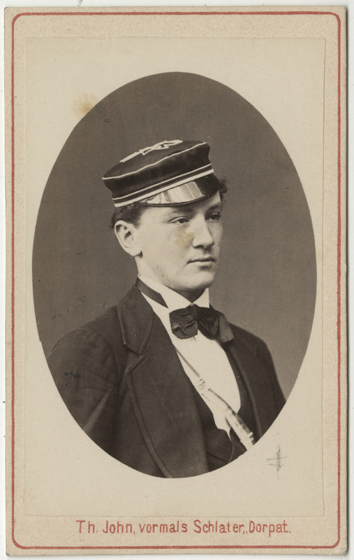 Korporatsioon "Estonia" liige Adolf von Guzkowski, portreefoto