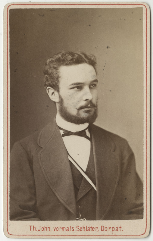 Korporatsioon "Estonia" liige parun Ewald Sass, portreefoto