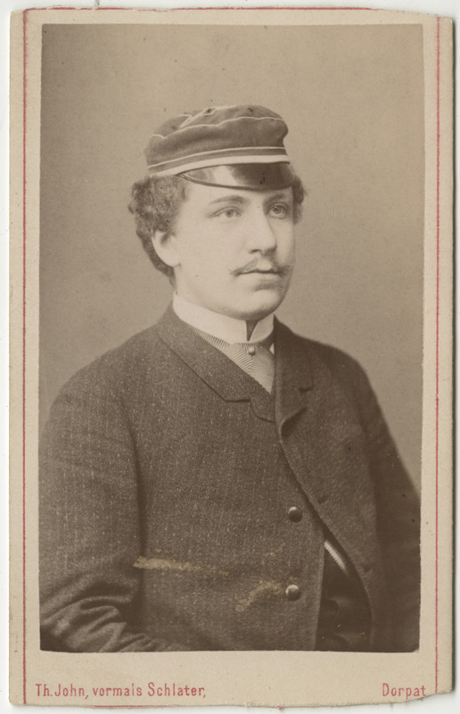 Korporatsioon "Estonia" liige Woldemar Schultz, portreefoto