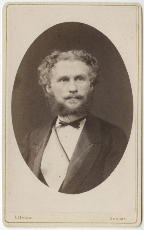 Korporatsioon "Estonia" liige parun Peter Sass, portreefoto