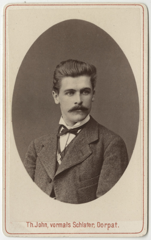 Korporatsioon "Estonia" liige Julius Serck, portreefoto