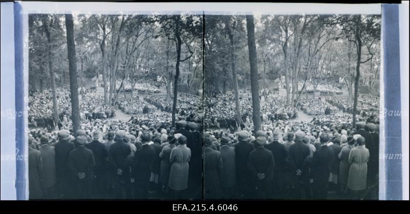 Vaade Viljandi lauluväljakule 1931. aasta laulupeo ajal.