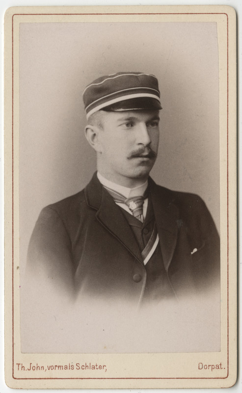 Korporatsiooni "Livonia" liige Victor von Holst, portreefoto