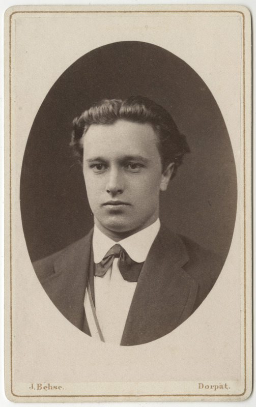 Korporatsioon "Estonia" liige Otto Benecke, portreefoto