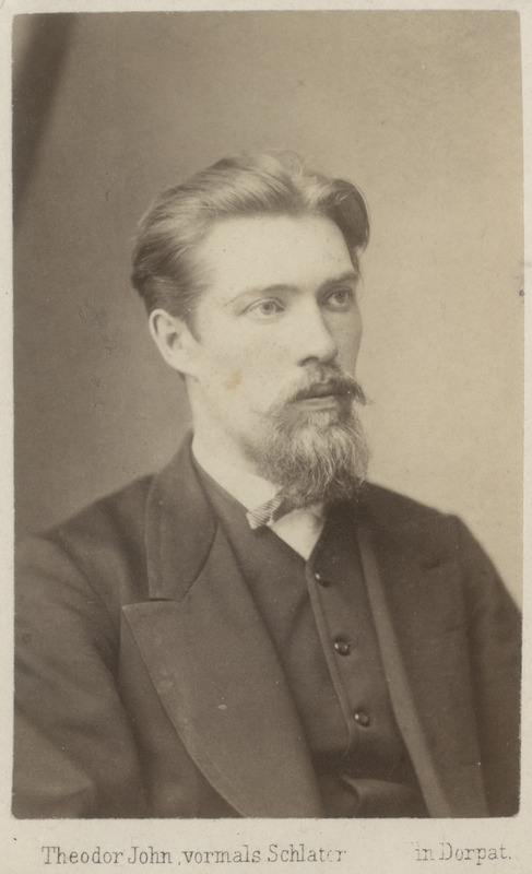 Korporatsioon "Estonia" liige Oskar Dieckhoff, portreefoto