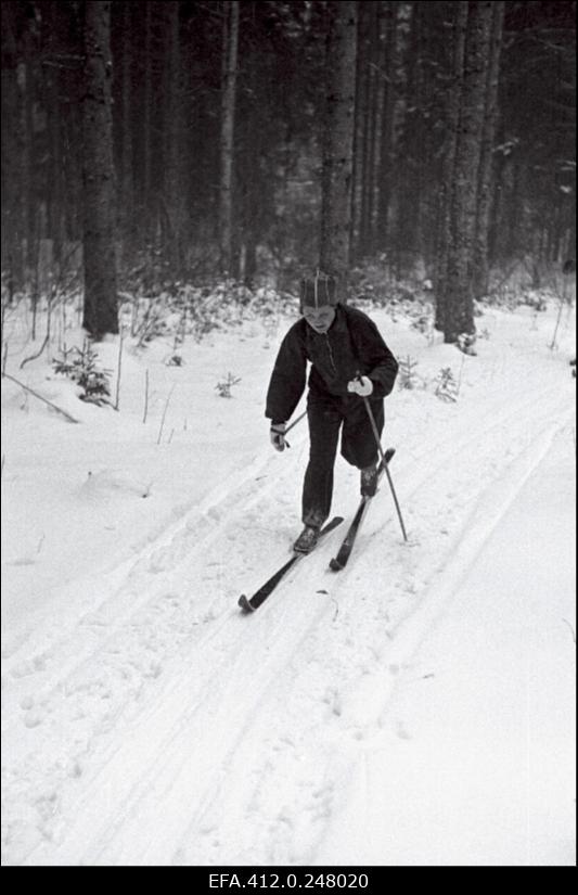 NSV Liidu suusatamise meistrivõistluste ajal Otepääl.