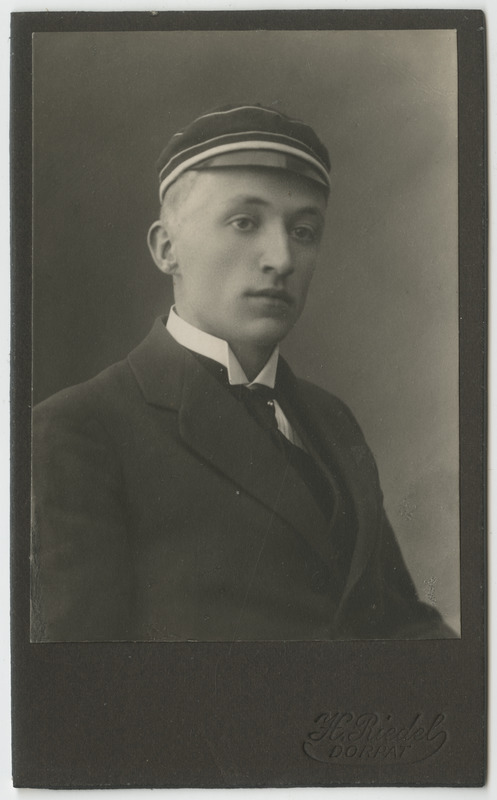 Korporatsiooni "Livonia" liige Erwin von Dehn, portreefoto