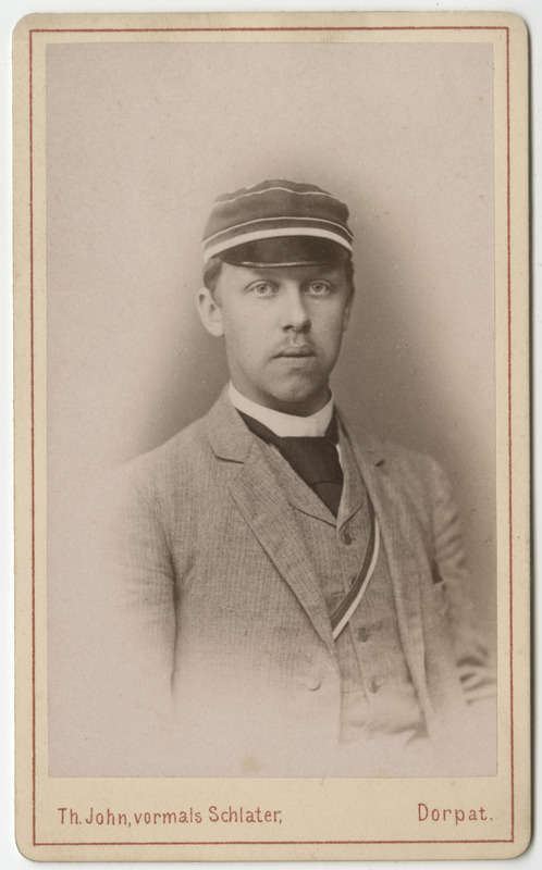 Korporatsiooni "Livonia" liige Wilhelm Weidenbaum, portreefoto